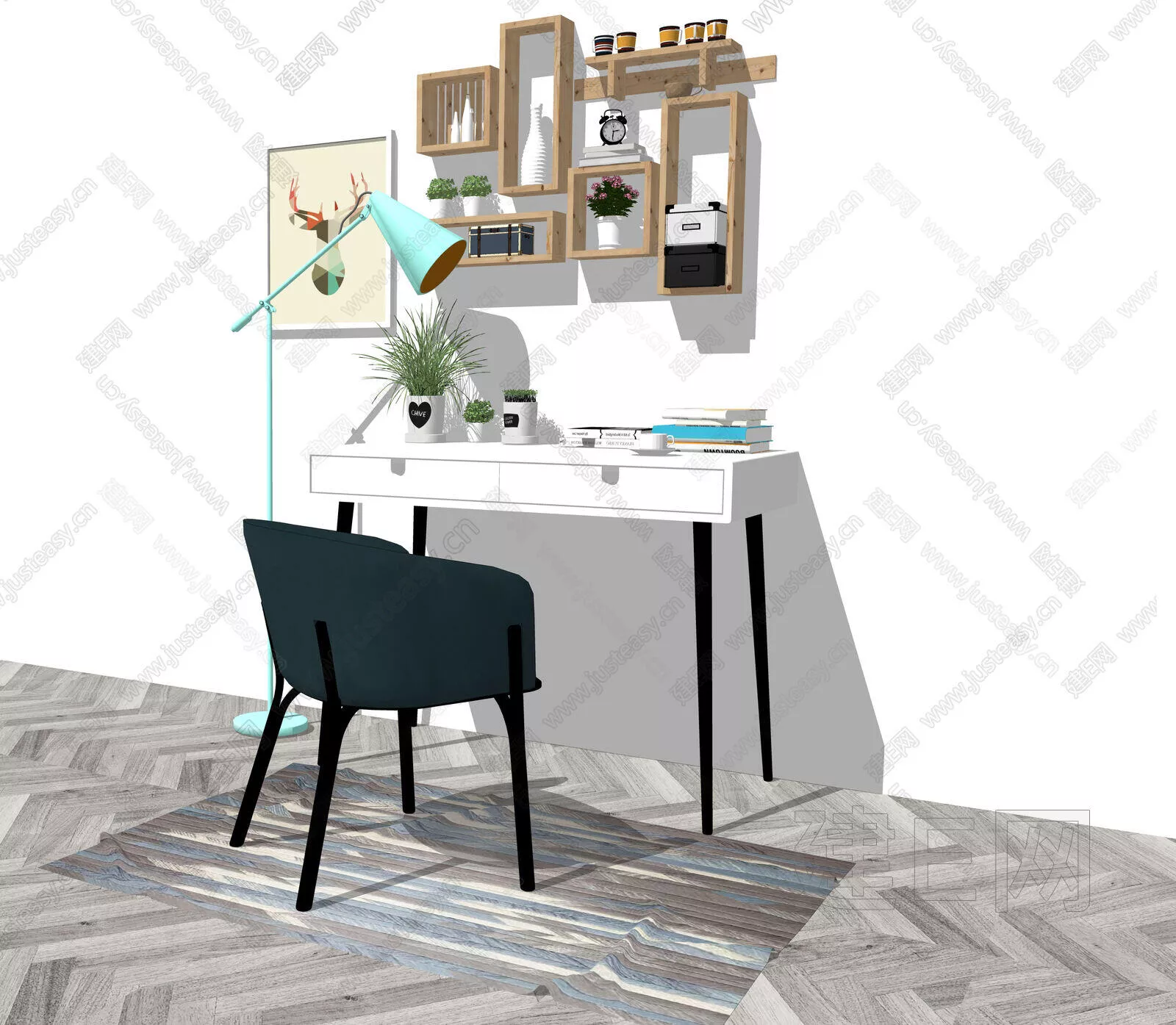 NORDIC DESK - SKETCHUP 3D MODEL - ENSCAPE - 111362407