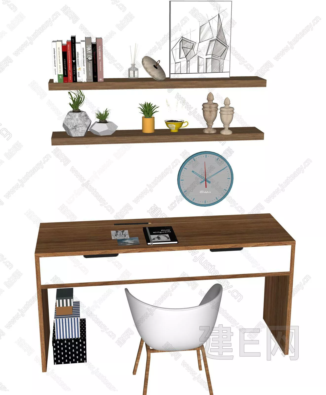 NORDIC DESK - SKETCHUP 3D MODEL - ENSCAPE - 111886753