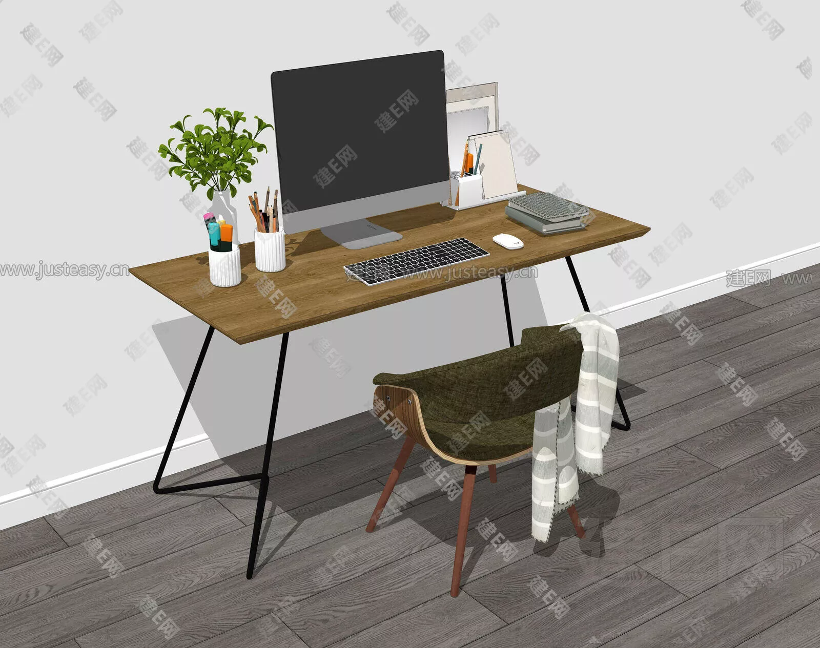 NORDIC DESK - SKETCHUP 3D MODEL - ENSCAPE - 112673237