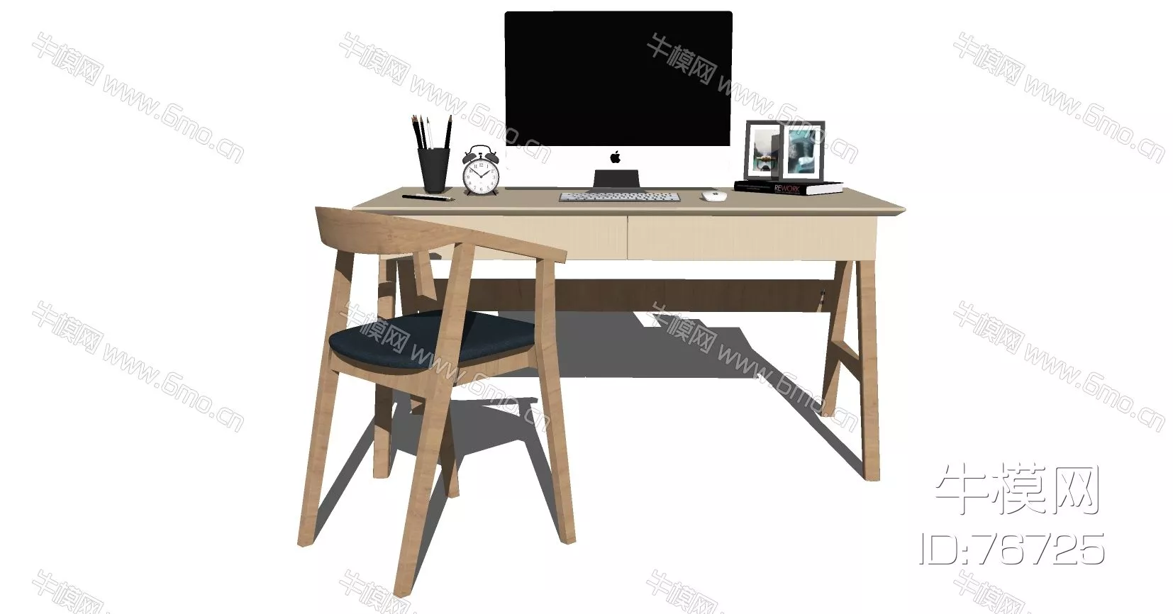 NORDIC DESK - SKETCHUP 3D MODEL - ENSCAPE - 76725