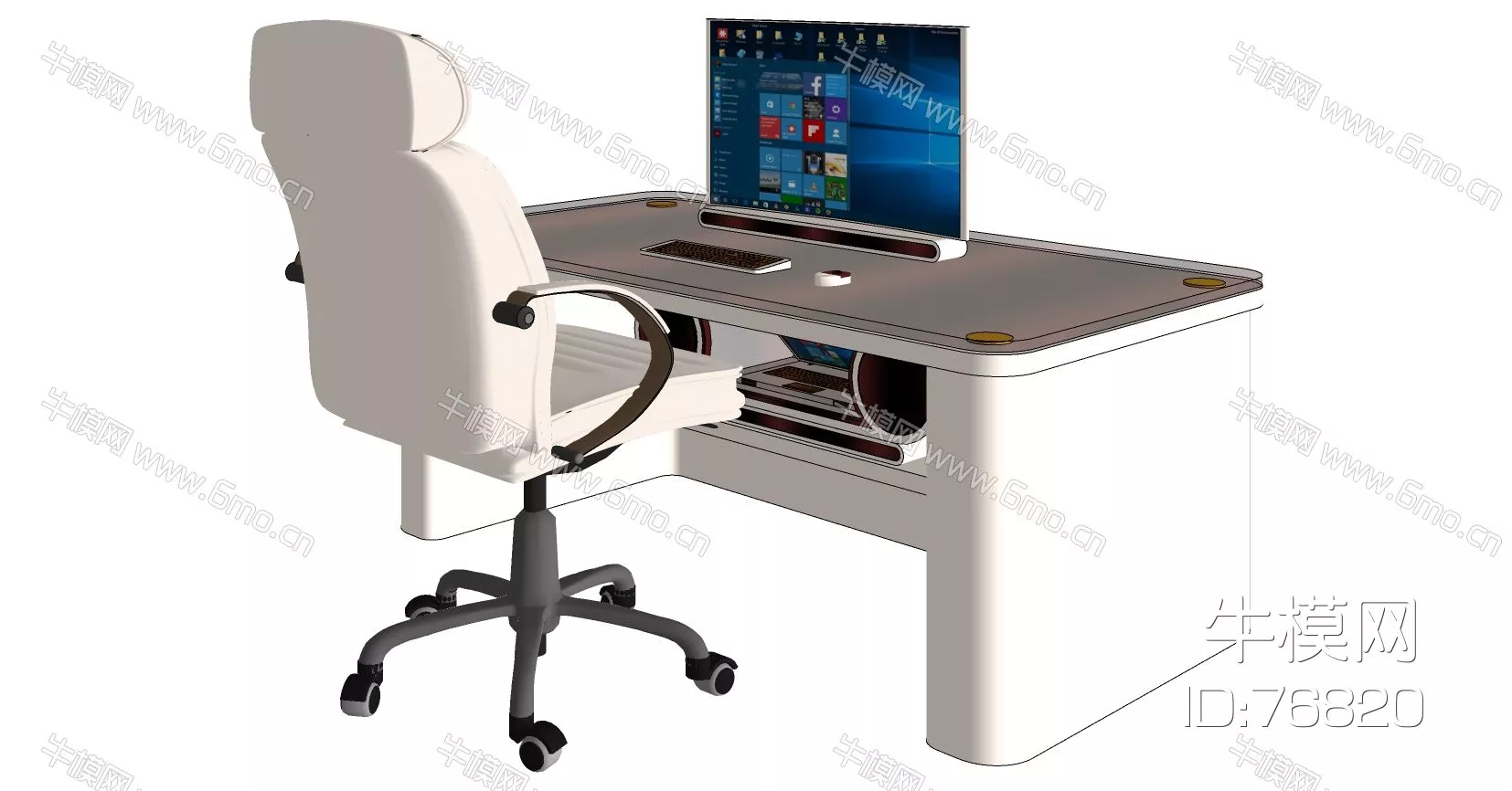 NORDIC DESK - SKETCHUP 3D MODEL - ENSCAPE - 76820