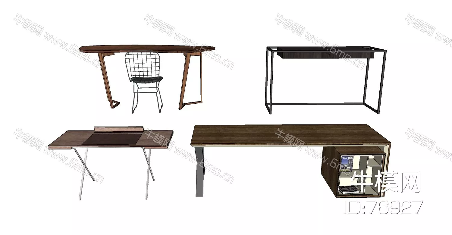 NORDIC DESK - SKETCHUP 3D MODEL - ENSCAPE - 76927