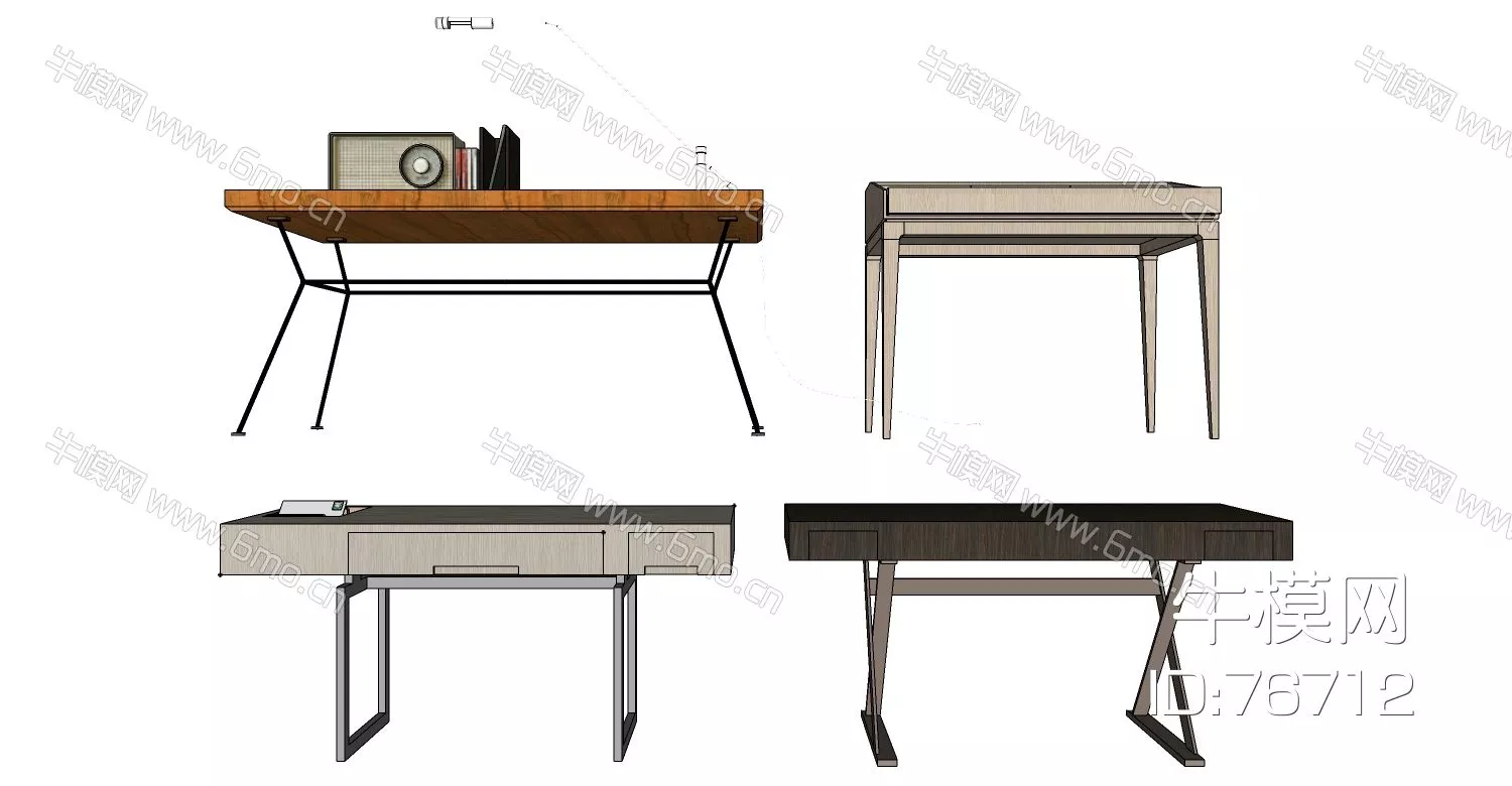 NORDIC DESK - SKETCHUP 3D MODEL - VRAY - 76712