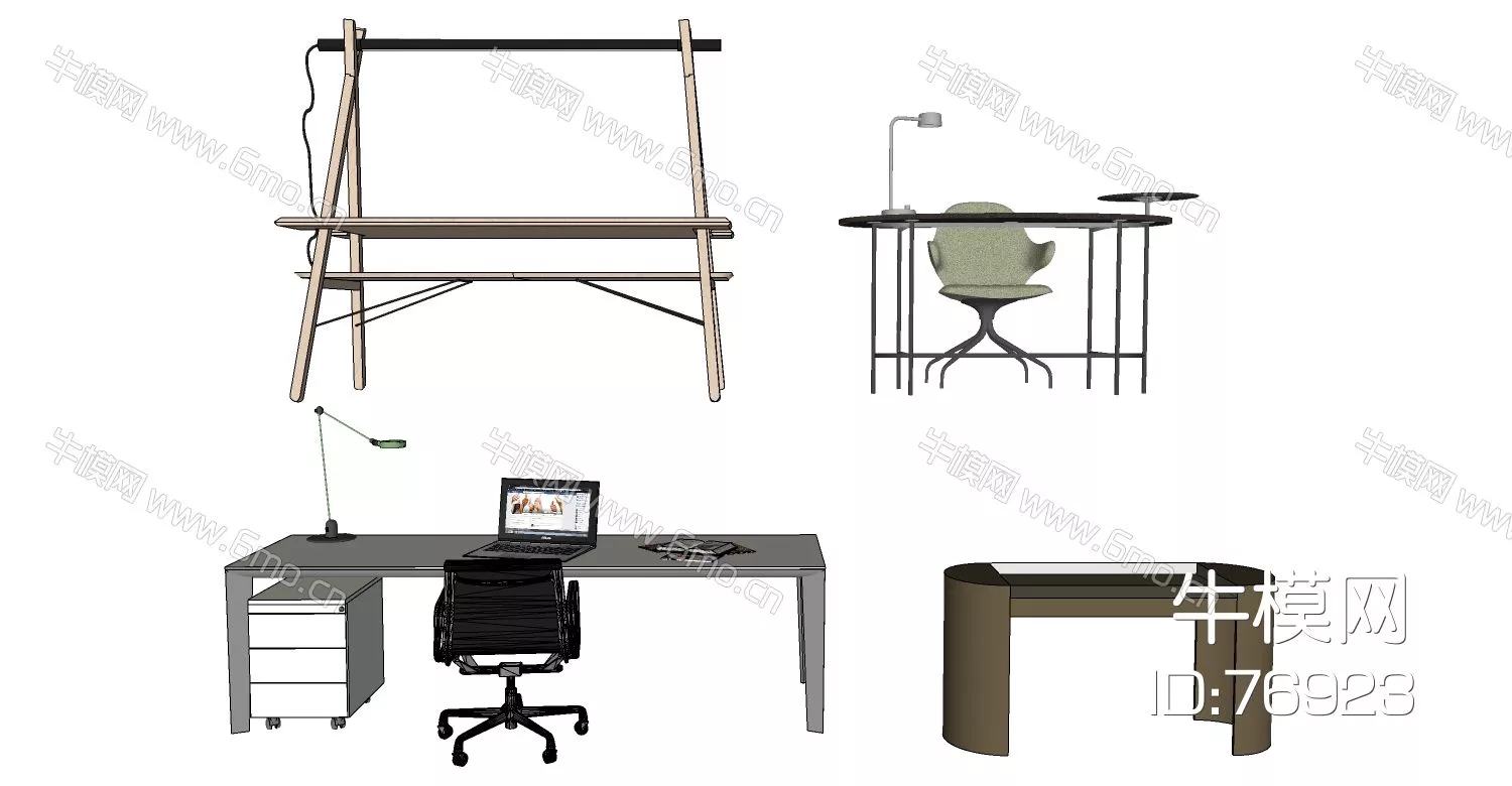 NORDIC DESK - SKETCHUP 3D MODEL - VRAY - 76923