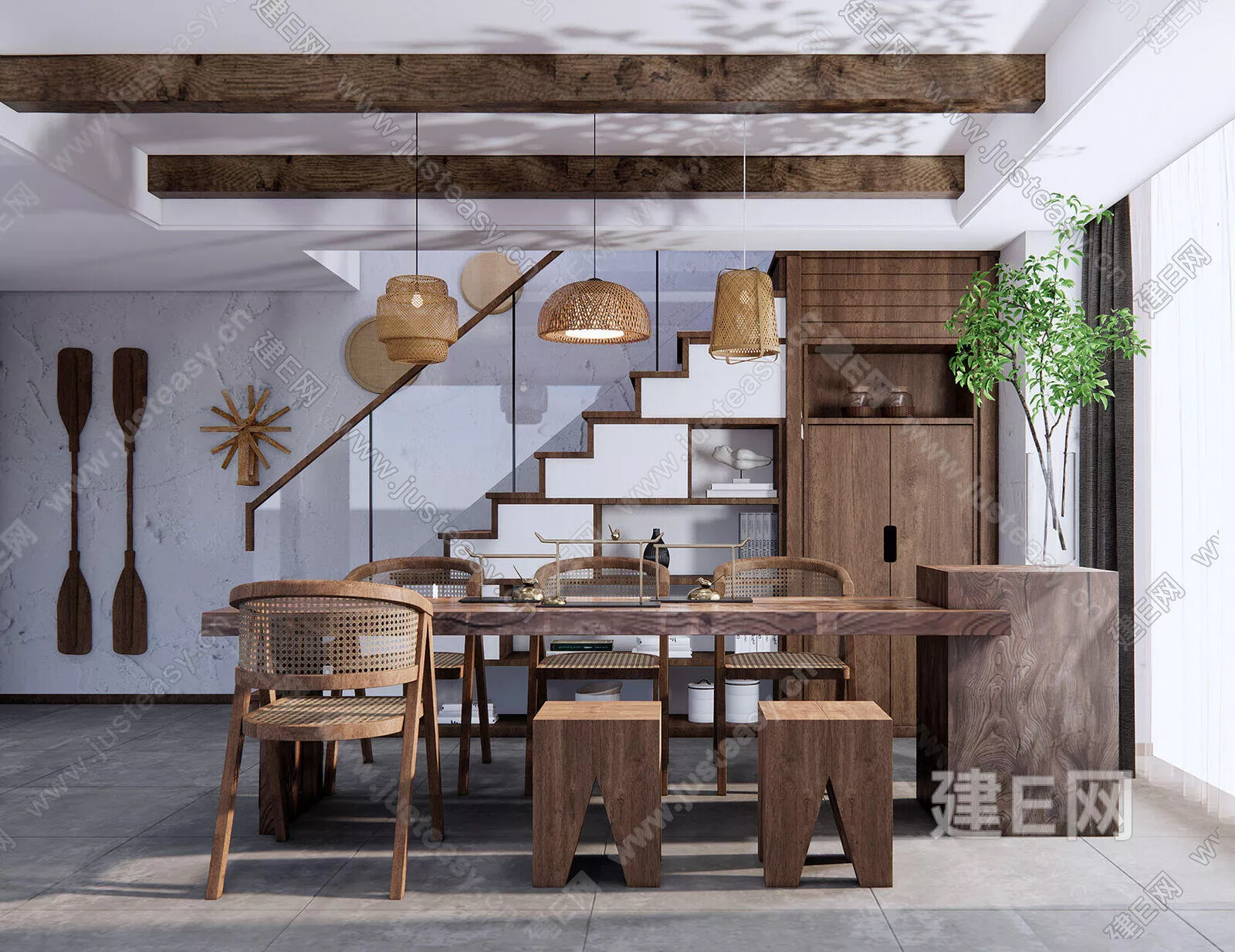 NORDIC DINING ROOM - SKETCHUP 3D SCENE - ENSCAPE - 107431287