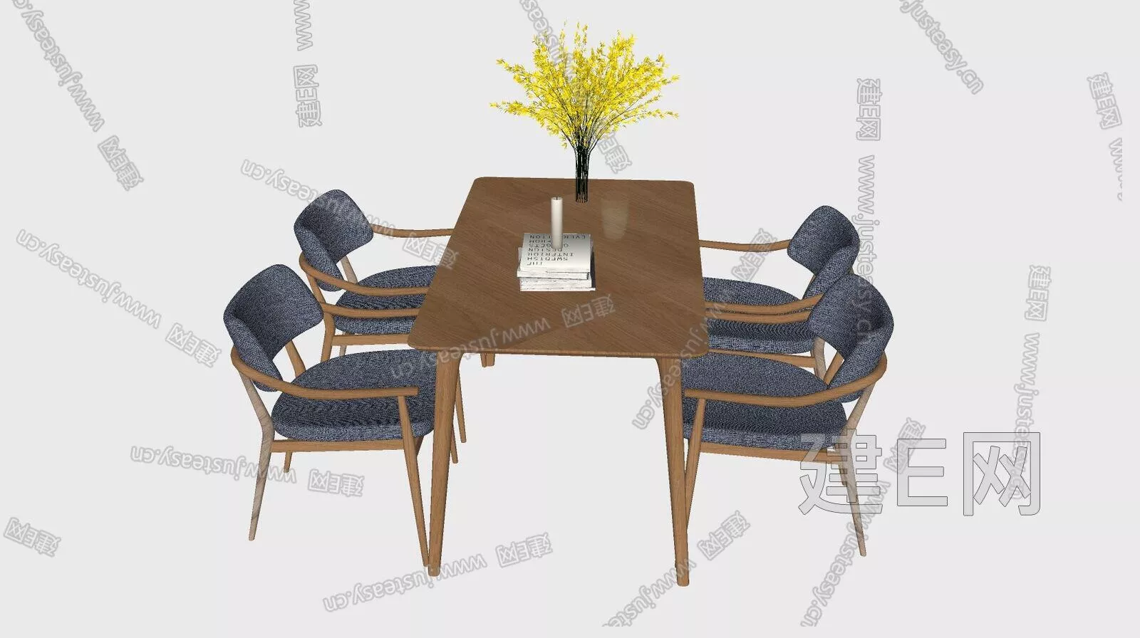 NORDIC DINING TABLE SET - SKETCHUP 3D MODEL - ENSCAPE - 111493610
