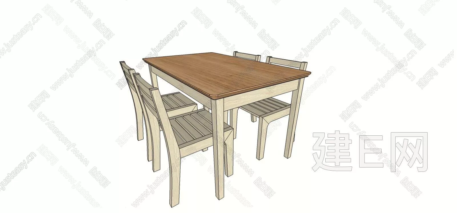 NORDIC DINING TABLE SET - SKETCHUP 3D MODEL - VRAY OR ENSCAPE - 112673160