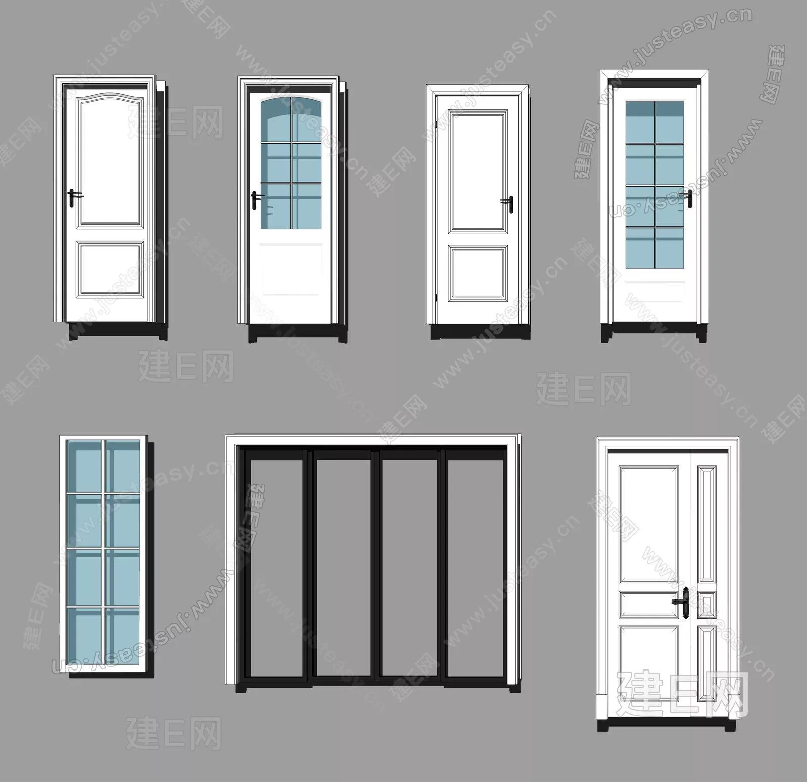 NORDIC DOOR AND WINDOWS - SKETCHUP 3D MODEL - ENSCAPE - 109461607