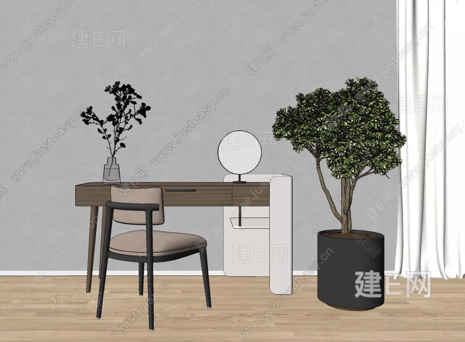 NORDIC DRESSING TABLE - SKETCHUP 3D MODEL - ENSCAPE - 110380377