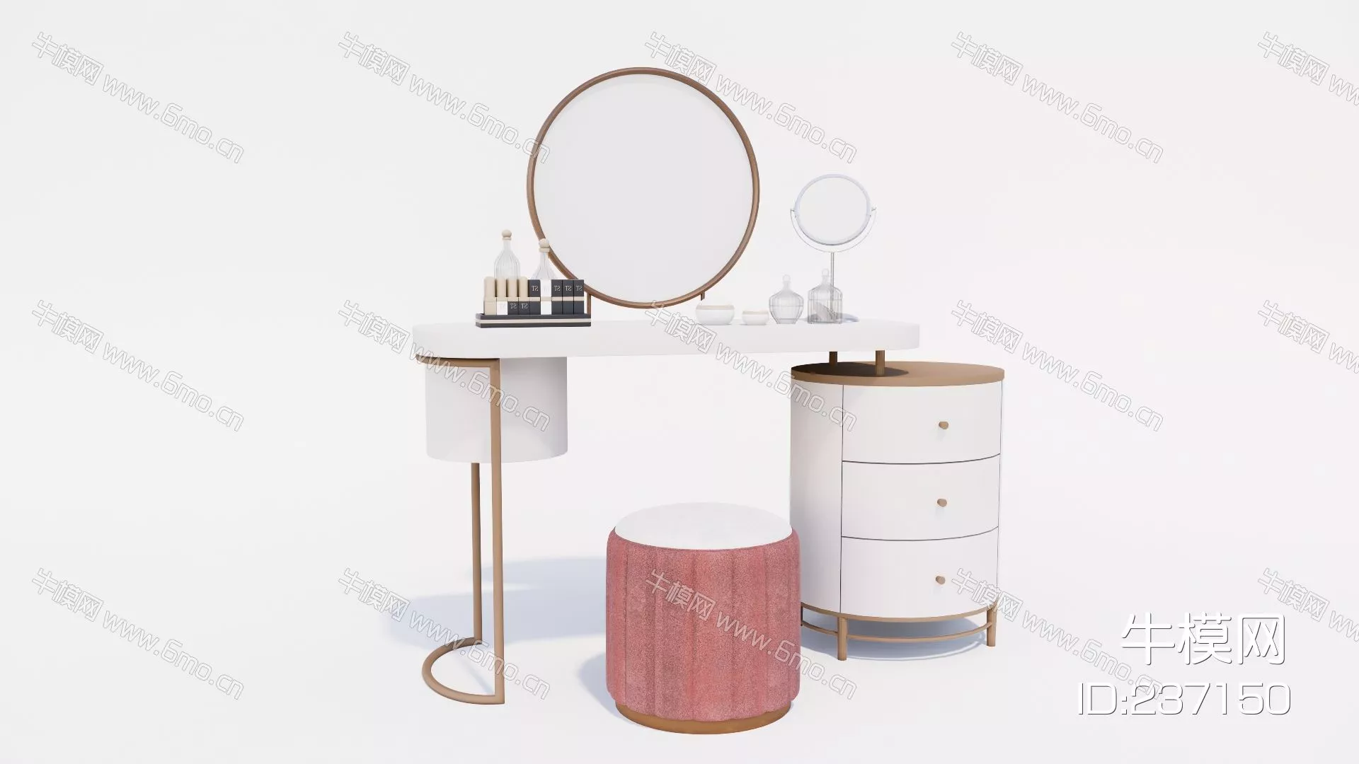 NORDIC DRESSING TABLE - SKETCHUP 3D MODEL - ENSCAPE - 237150