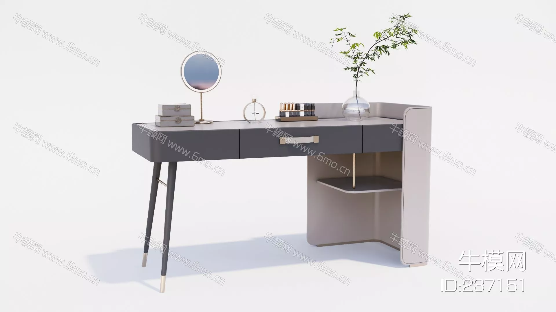 NORDIC DRESSING TABLE - SKETCHUP 3D MODEL - ENSCAPE - 237151