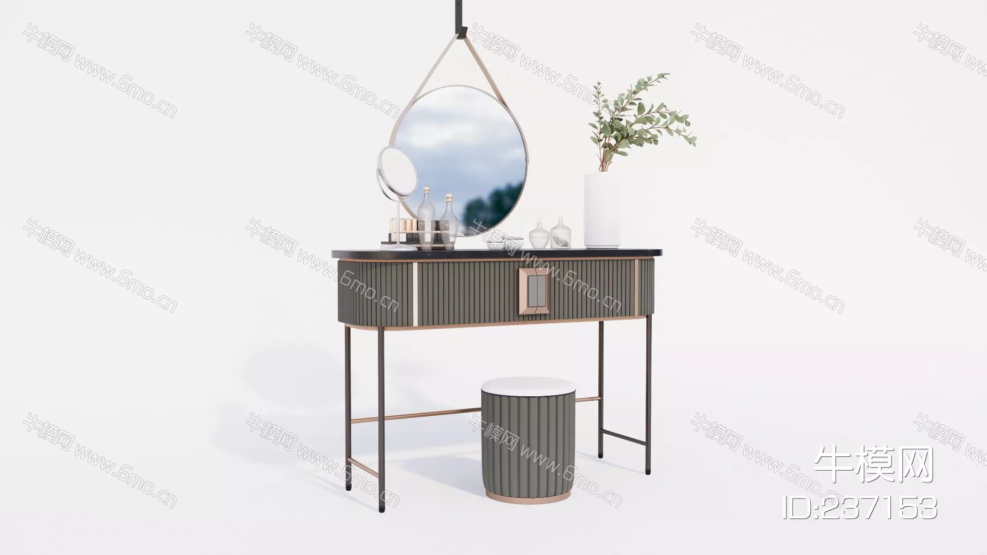 NORDIC DRESSING TABLE - SKETCHUP 3D MODEL - ENSCAPE - 237153