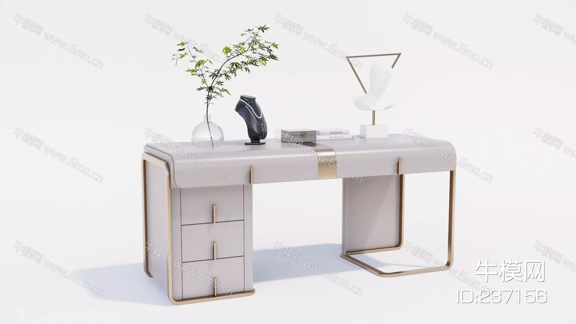 NORDIC DRESSING TABLE - SKETCHUP 3D MODEL - ENSCAPE - 237156