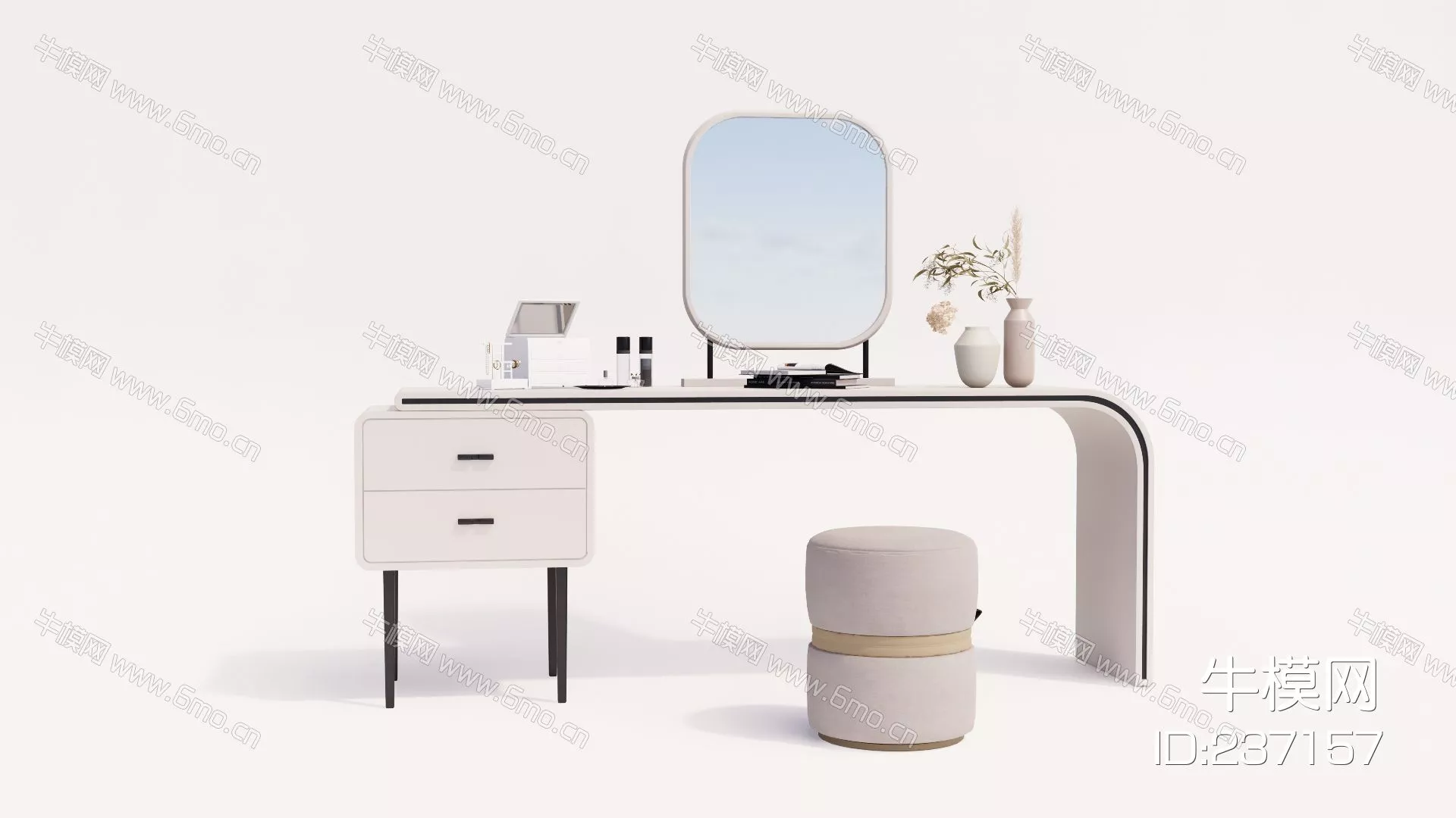 NORDIC DRESSING TABLE - SKETCHUP 3D MODEL - ENSCAPE - 237157