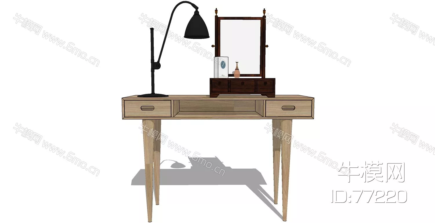 NORDIC DRESSING TABLE - SKETCHUP 3D MODEL - ENSCAPE - 77220