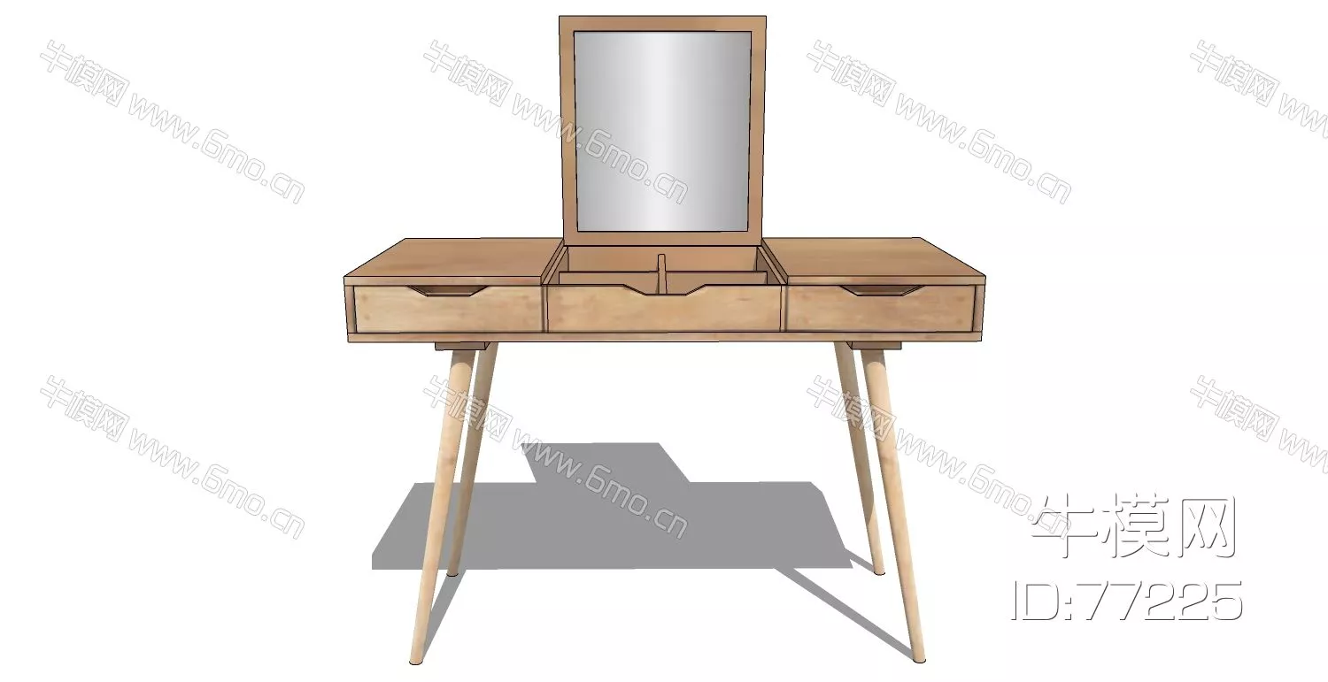 NORDIC DRESSING TABLE - SKETCHUP 3D MODEL - ENSCAPE - 77225