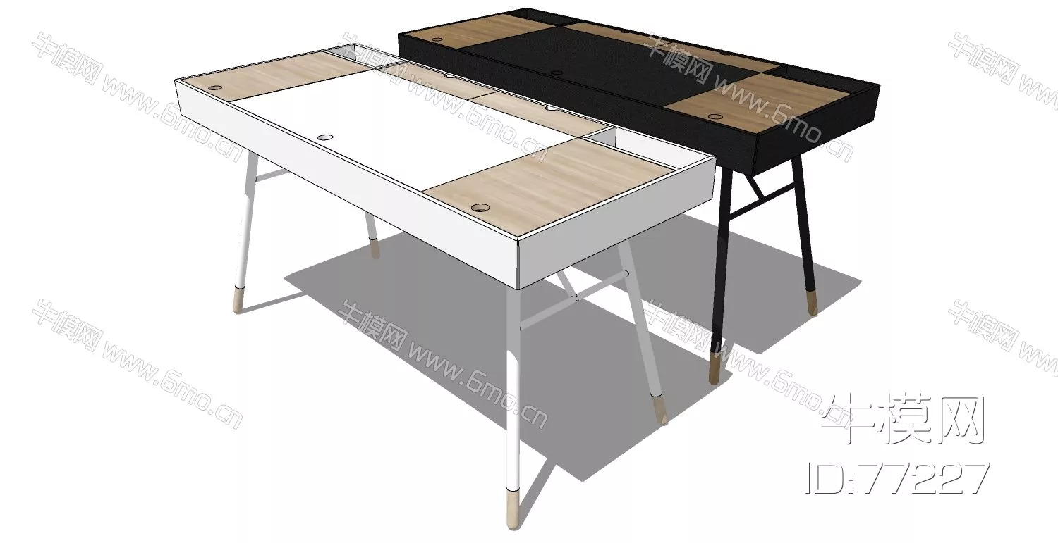 NORDIC DRESSING TABLE - SKETCHUP 3D MODEL - ENSCAPE - 77227