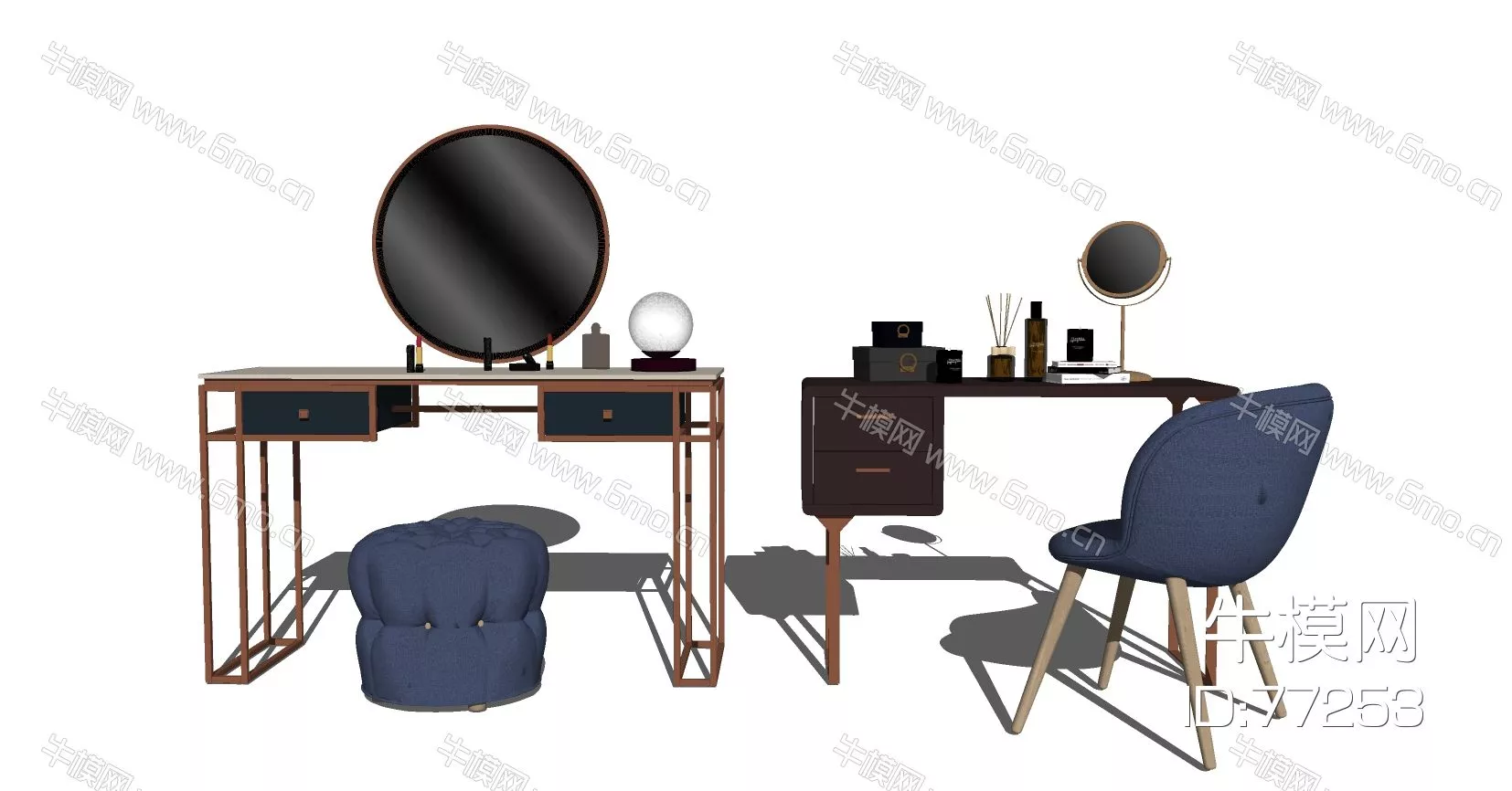 NORDIC DRESSING TABLE - SKETCHUP 3D MODEL - ENSCAPE - 77253