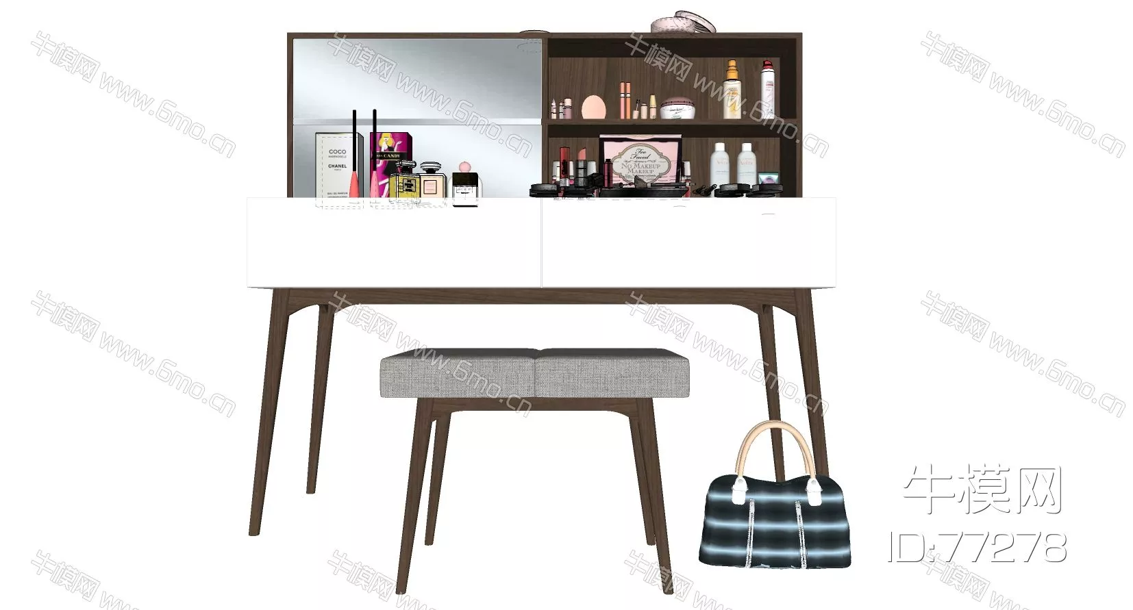 NORDIC DRESSING TABLE - SKETCHUP 3D MODEL - ENSCAPE - 77278