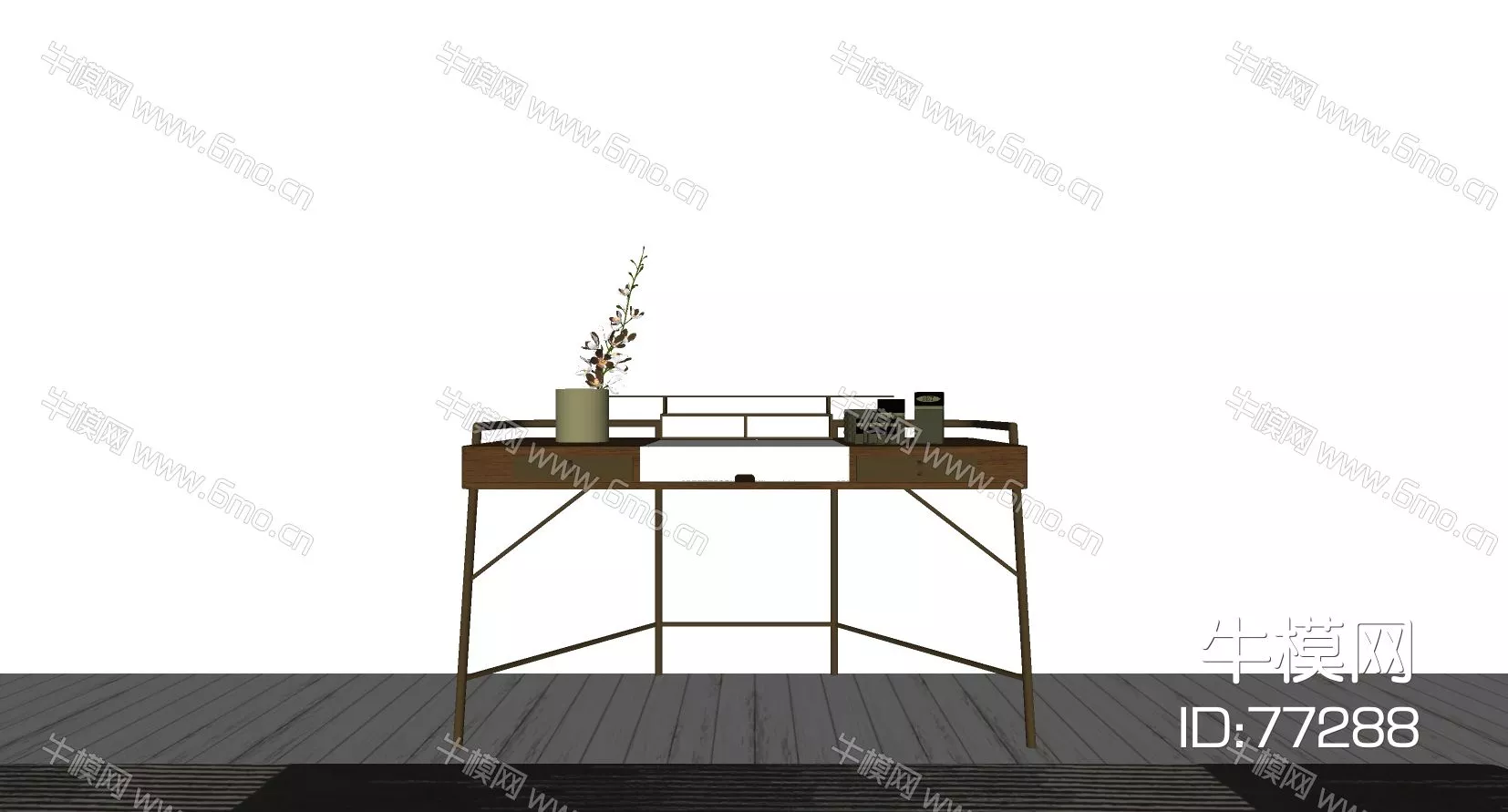 NORDIC DRESSING TABLE - SKETCHUP 3D MODEL - ENSCAPE - 77288