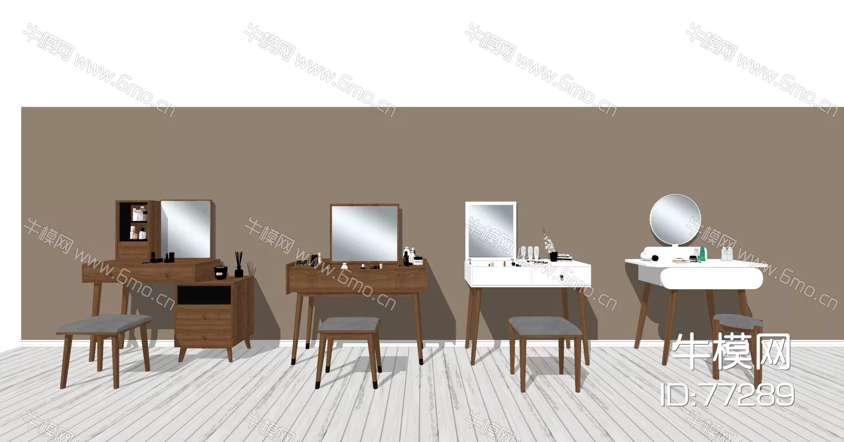 NORDIC DRESSING TABLE - SKETCHUP 3D MODEL - ENSCAPE - 77289