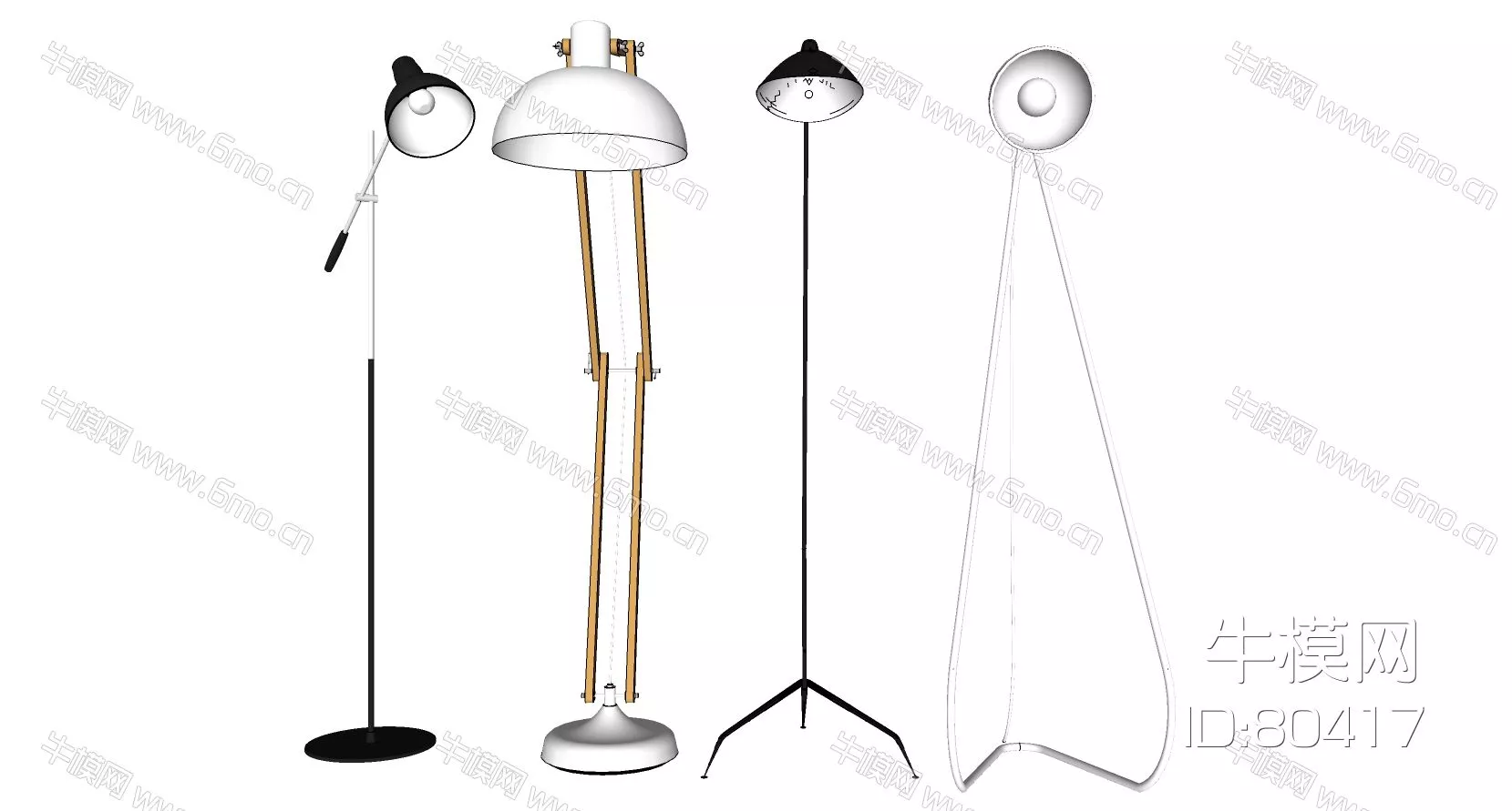 NORDIC FLOOR LAMP - SKETCHUP 3D MODEL - VRAY - 80417
