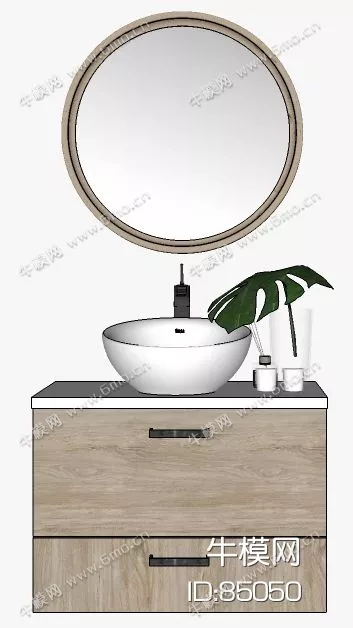 NORDIC KITCHEN - BATHROOM DECOR - SKETCHUP 3D MODEL - ENSCAPE - 85050