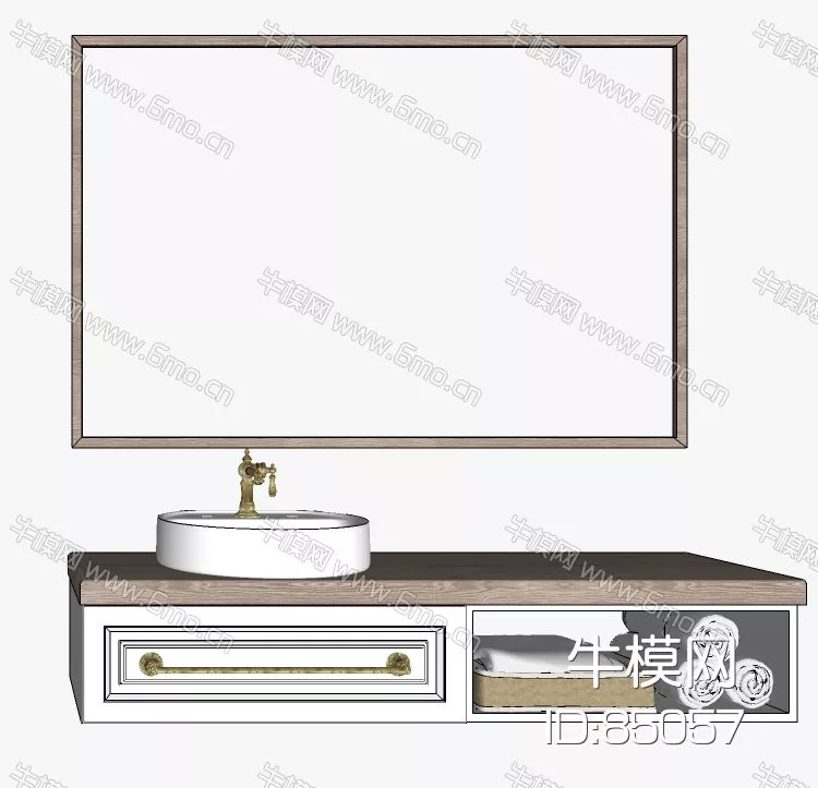 NORDIC KITCHEN - BATHROOM DECOR - SKETCHUP 3D MODEL - ENSCAPE - 85057