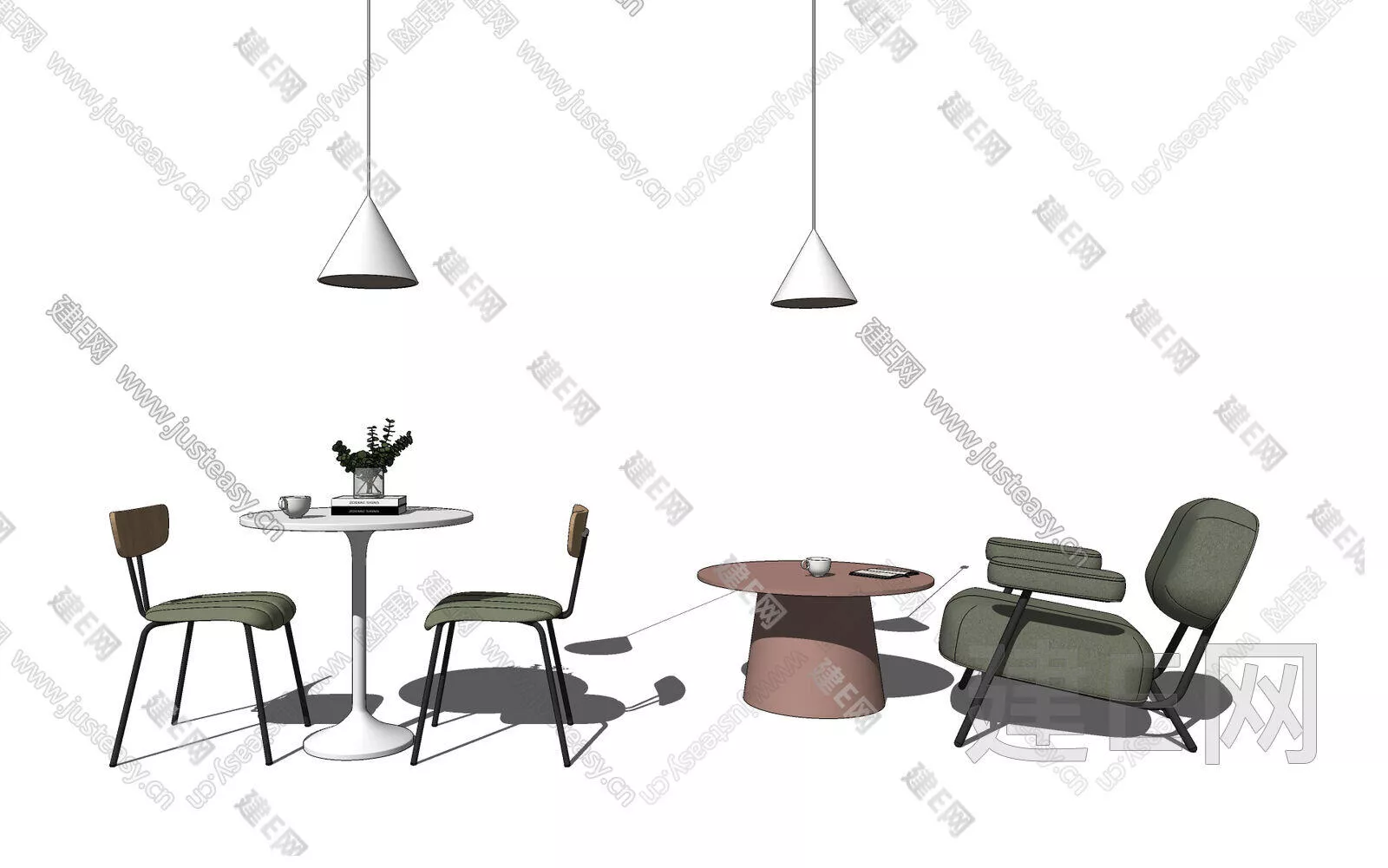 NORDIC LEISURE TABLE SET - SKETCHUP 3D MODEL - ENSCAPE - 115426769