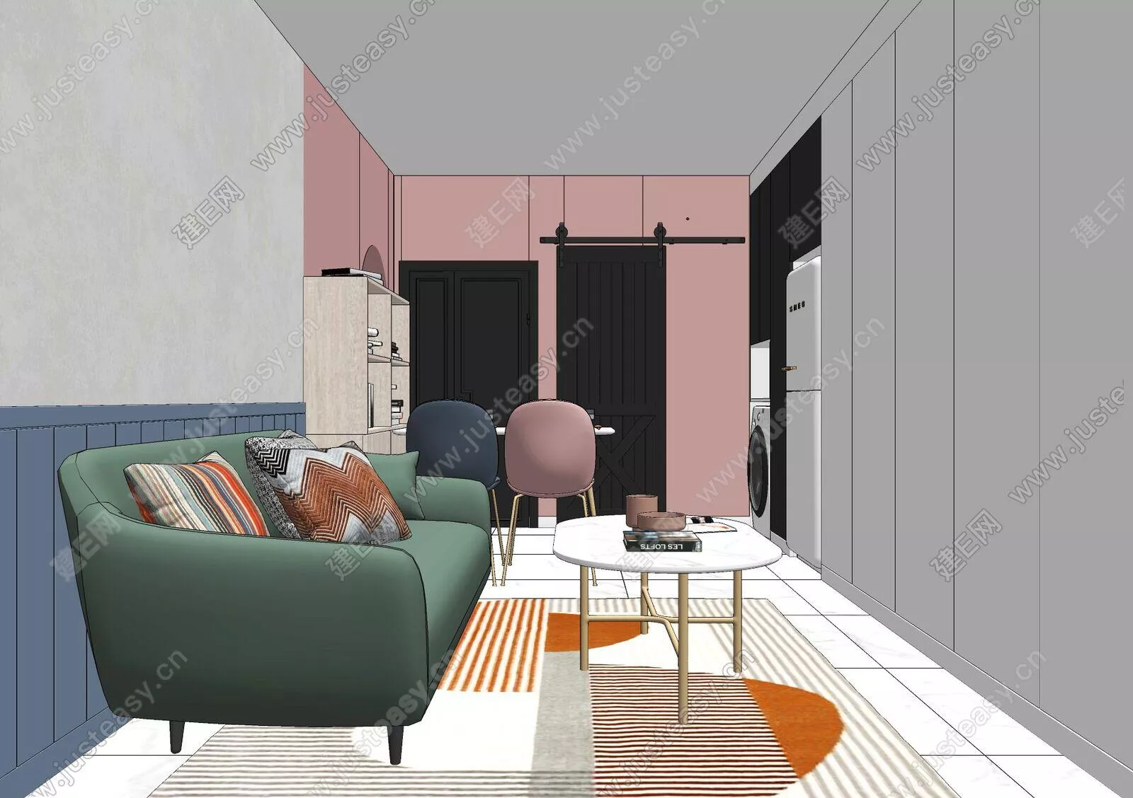 NORDIC LIVING ROOM - SKETCHUP 3D SCENE - ENSCAPE - 111035865