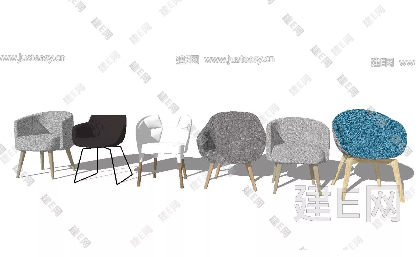 NORDIC LOUNGLE CHAIR - SKETCHUP 3D MODEL - ENSCAPE - 112476507