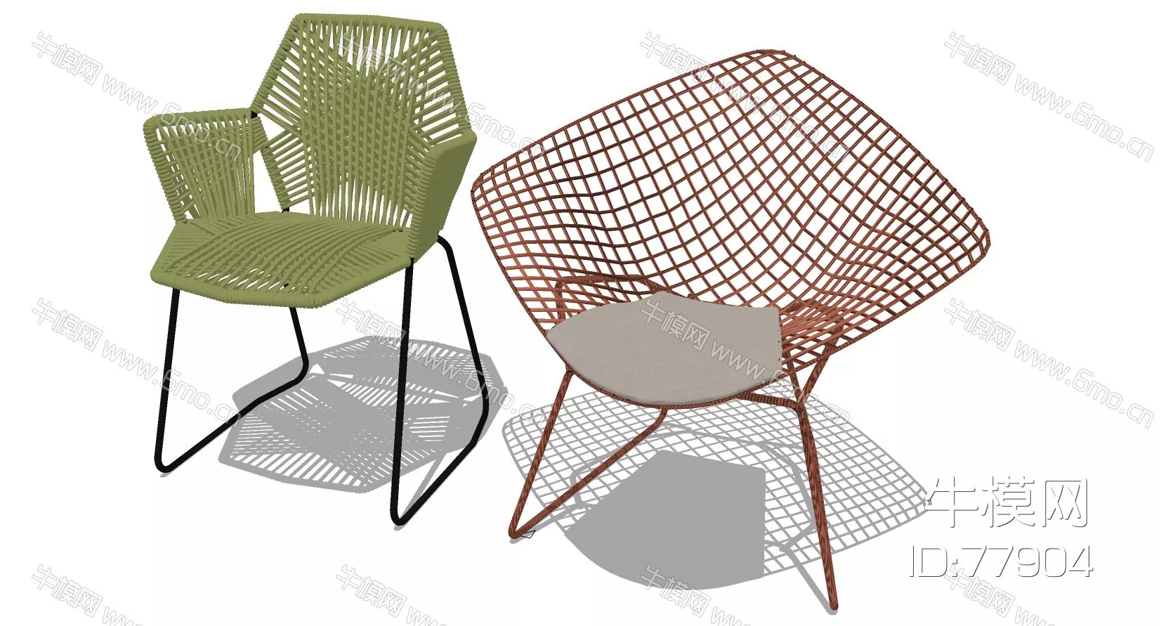 NORDIC LOUNGLE CHAIR - SKETCHUP 3D MODEL - ENSCAPE - 77904