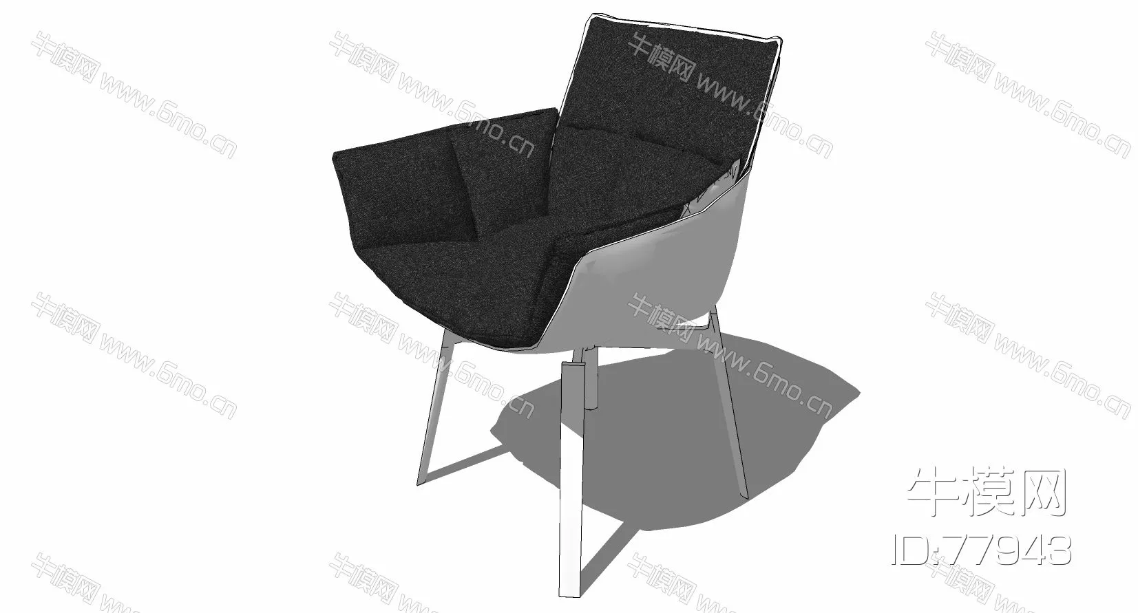 NORDIC LOUNGLE CHAIR - SKETCHUP 3D MODEL - ENSCAPE - 77943