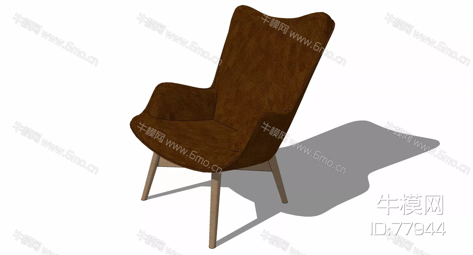 NORDIC LOUNGLE CHAIR - SKETCHUP 3D MODEL - ENSCAPE - 77944