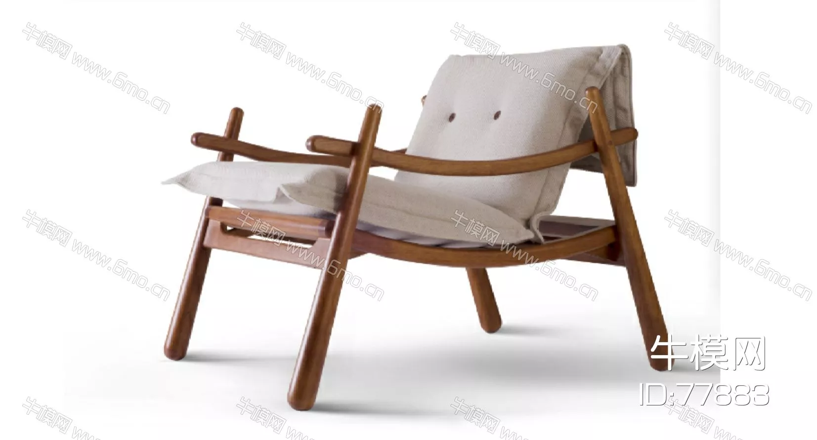 NORDIC LOUNGLE CHAIR - SKETCHUP 3D MODEL - VRAY - 77883