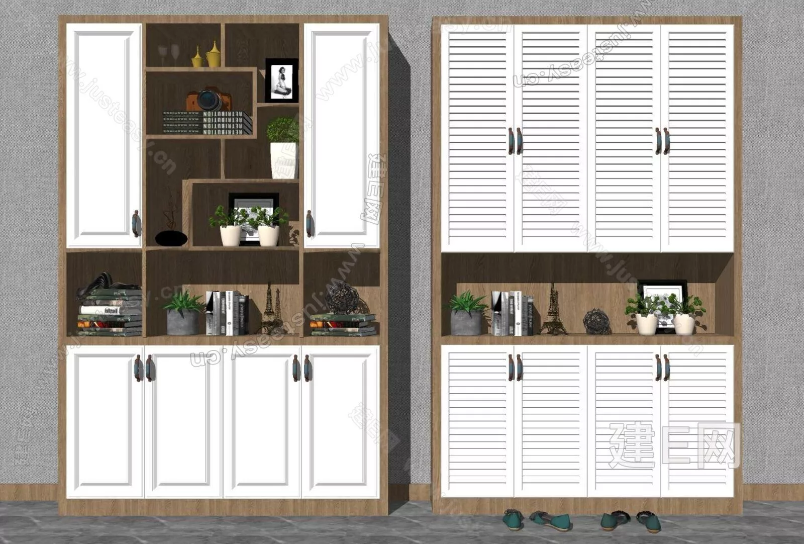 NORDIC SHOE CABINET - SKETCHUP 3D MODEL - ENSCAPE - 112607563