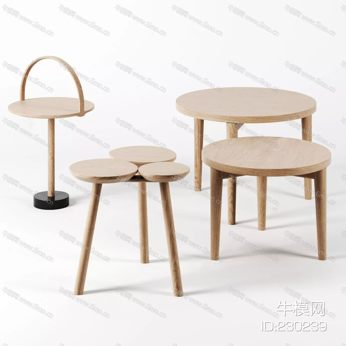 NORDIC SIDE TABLE - SKETCHUP 3D MODEL - ENSCAPE - 230239