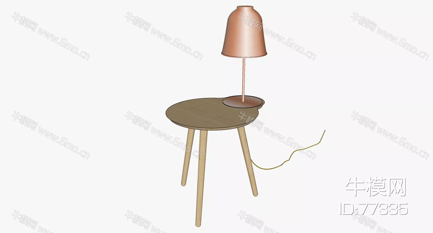 NORDIC SIDE TABLE - SKETCHUP 3D MODEL - ENSCAPE - 77335