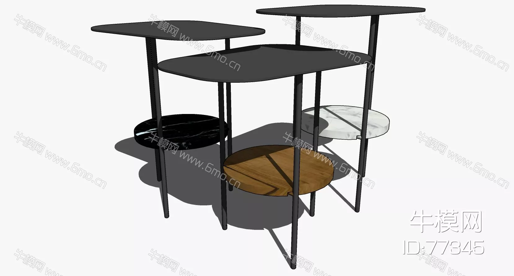 NORDIC SIDE TABLE - SKETCHUP 3D MODEL - ENSCAPE - 77345