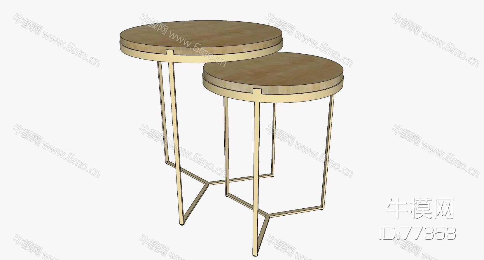 NORDIC SIDE TABLE - SKETCHUP 3D MODEL - ENSCAPE - 77353