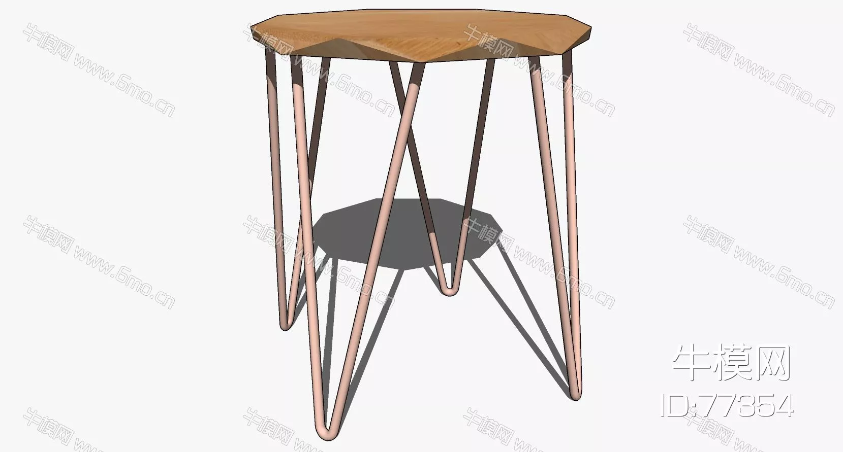 NORDIC SIDE TABLE - SKETCHUP 3D MODEL - ENSCAPE - 77354