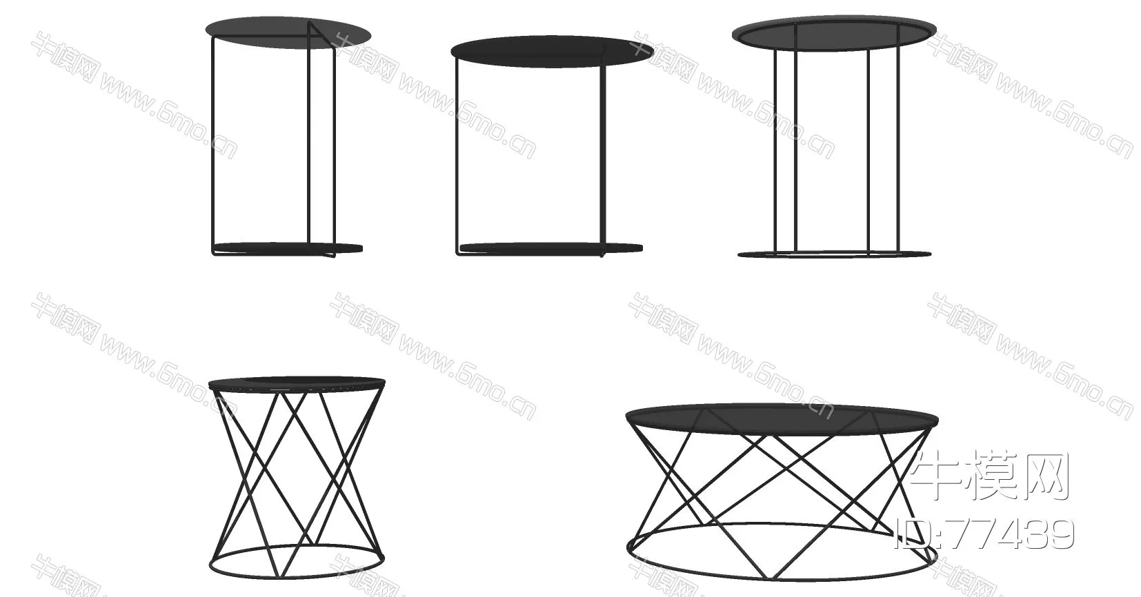 NORDIC SIDE TABLE - SKETCHUP 3D MODEL - ENSCAPE - 77439