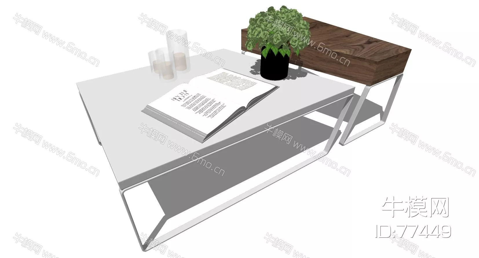NORDIC SIDE TABLE - SKETCHUP 3D MODEL - ENSCAPE - 77449