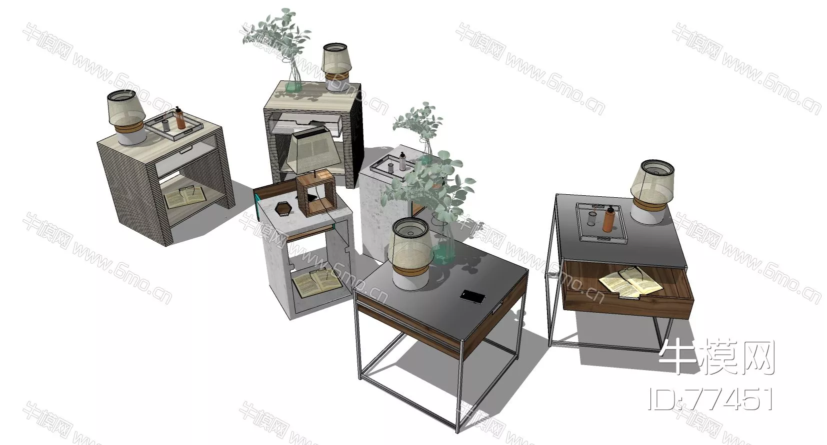 NORDIC SIDE TABLE - SKETCHUP 3D MODEL - ENSCAPE - 77451