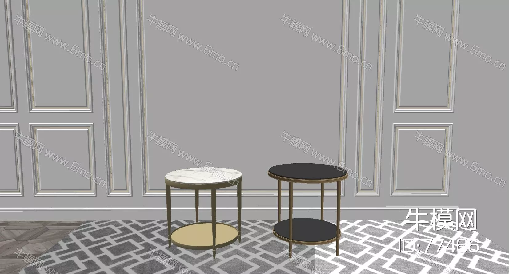 NORDIC SIDE TABLE - SKETCHUP 3D MODEL - ENSCAPE - 77466