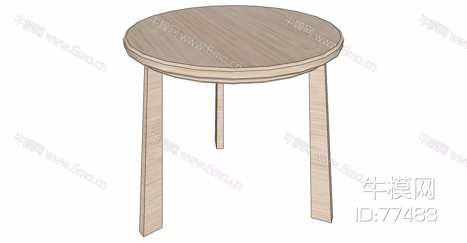 NORDIC SIDE TABLE - SKETCHUP 3D MODEL - ENSCAPE - 77483