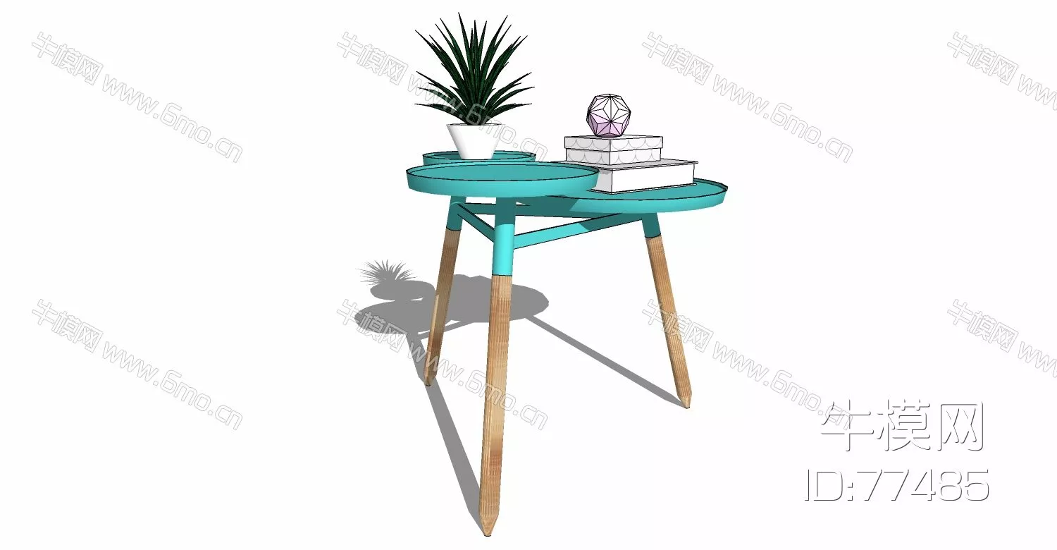 NORDIC SIDE TABLE - SKETCHUP 3D MODEL - ENSCAPE - 77485