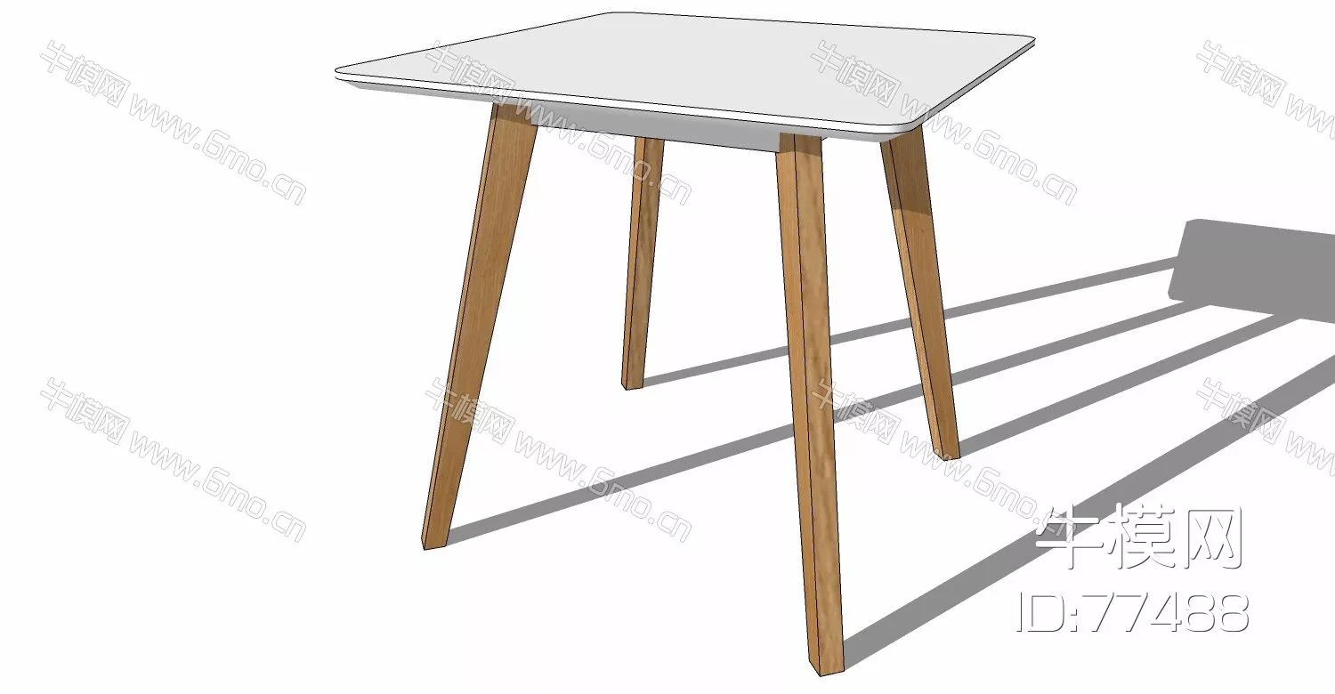 NORDIC SIDE TABLE - SKETCHUP 3D MODEL - ENSCAPE - 77488