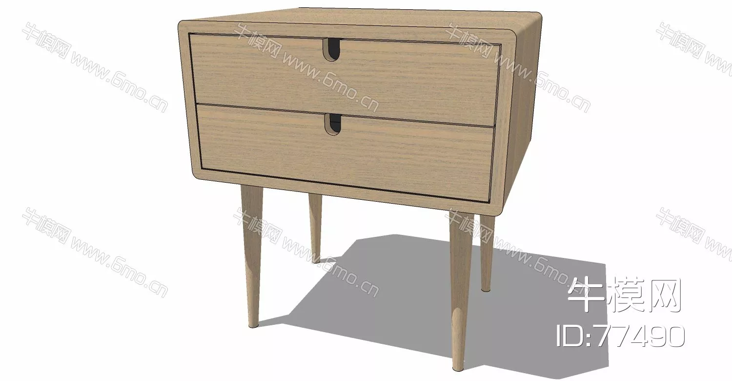 NORDIC SIDE TABLE - SKETCHUP 3D MODEL - ENSCAPE - 77490