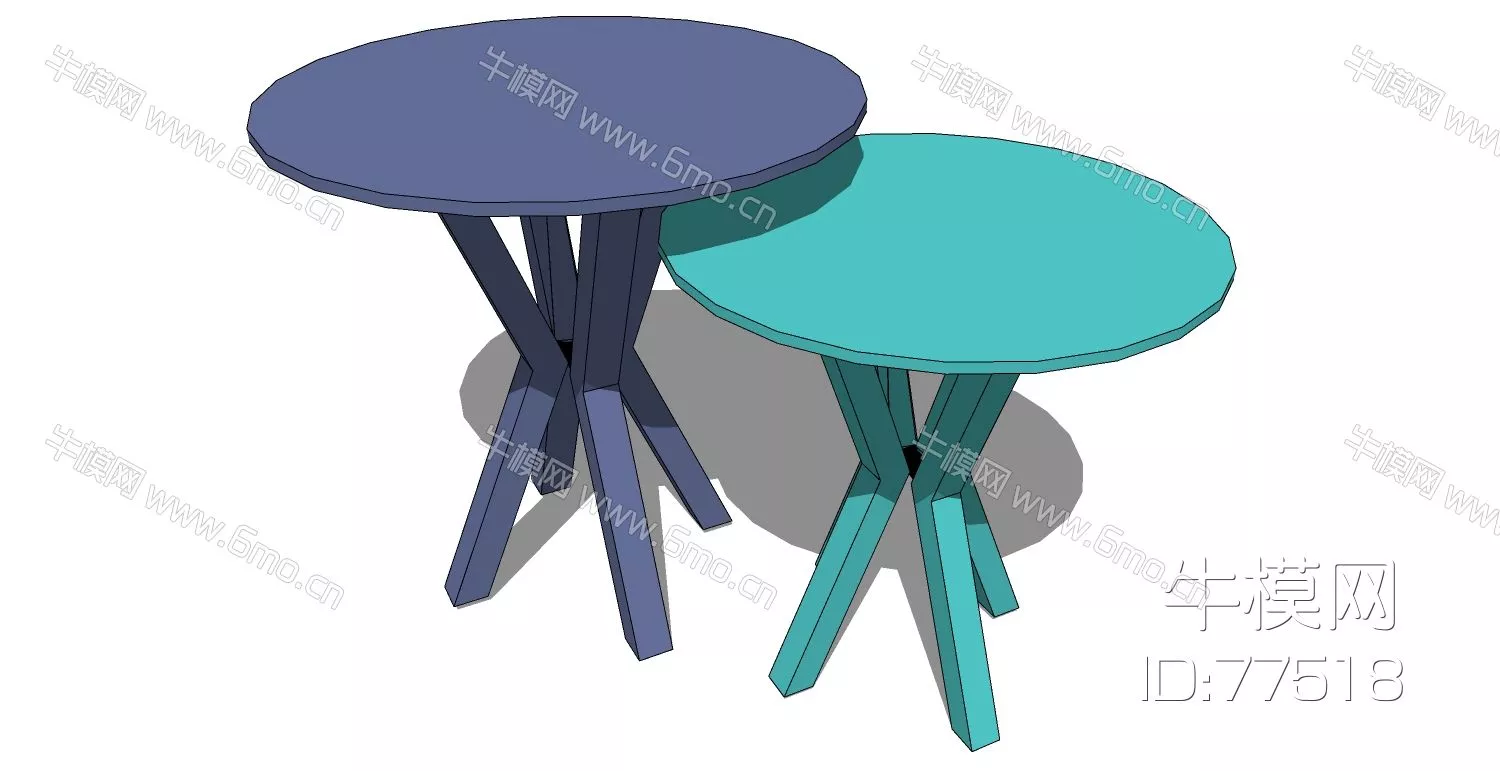 NORDIC SIDE TABLE - SKETCHUP 3D MODEL - ENSCAPE - 77518